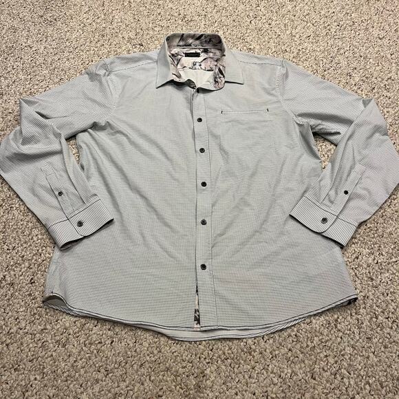7 Diamonds Performance Button Down Shirt Sz XL Flip Cuff Golf Preppy Casual - Picture 1 of 7